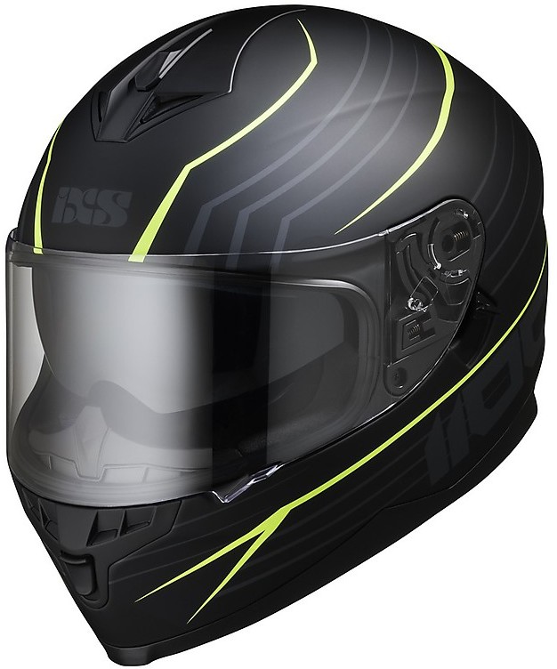 Integral Motorcycle Helmet Double Visor Ixs 1100 2.1 Matte Black Neon