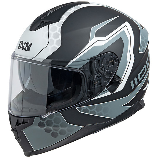 Integral Motorcycle Helmet Double Visor Ixs 1100 2.2 Black Matt White
