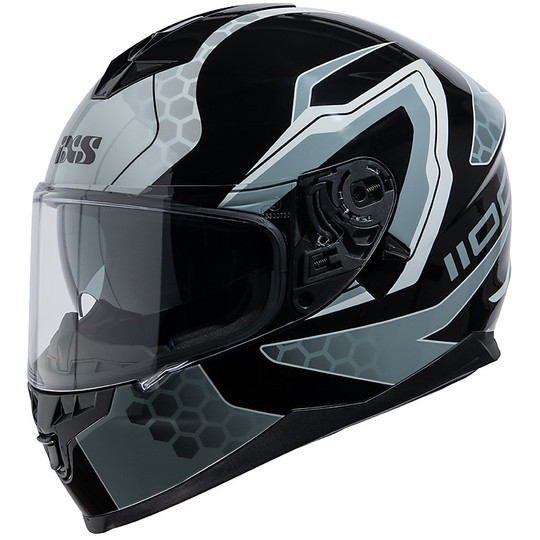 Integral Motorcycle Helmet Double Visor Ixs 1100 2.2 Matt Black Gray