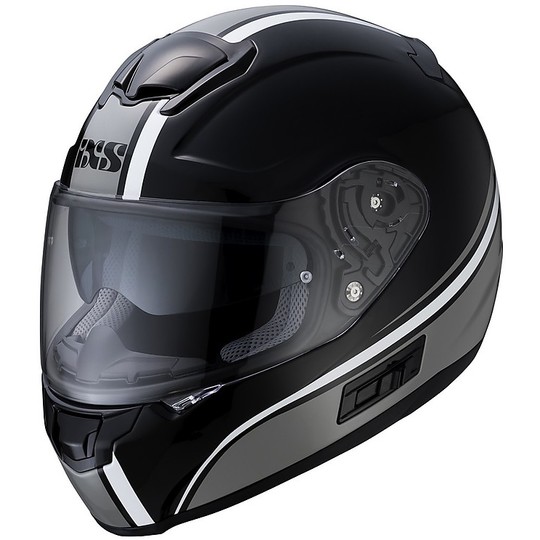 Integral Motorcycle Helmet Double Visor Ixs 215 2.1 Black Gray White