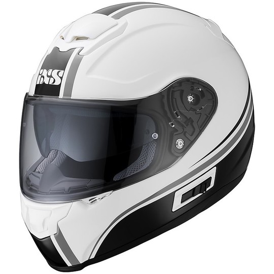 Integral Motorcycle Helmet Double Visor Ixs 215 2.1 White Black Gray
