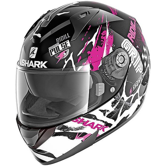 Integral Motorcycle Helmet Double Visor Shark Ridill 1.2 DRIFT-R Black Purple White