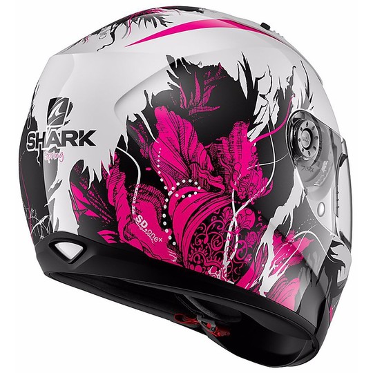 Integral Motorcycle Helmet Double Visor Shark Ridill 1.2 SPRING White Black Purple