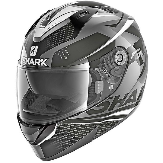 Integral Motorcycle Helmet Double Visor Shark Ridill 1.2 STRATOM Black Anthracite White