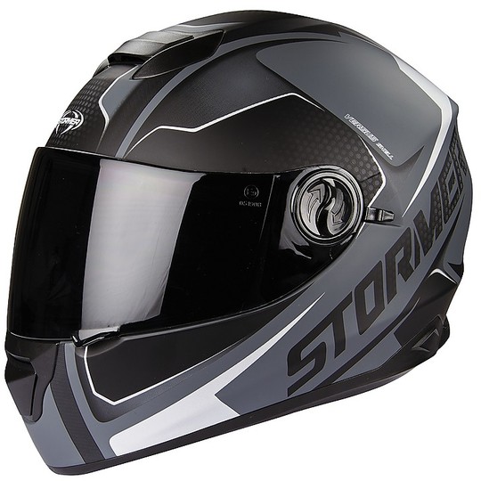 Integral Motorcycle Helmet Double Visor Stormer VERSUS Neon Matt Gray
