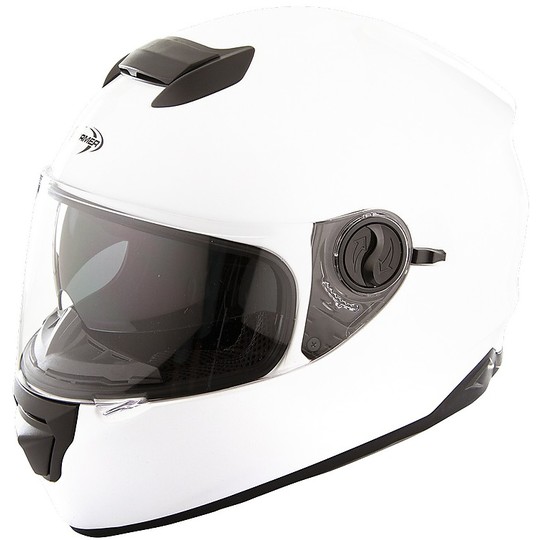 Integral Motorcycle Helmet Double Visor Stormer VERSUS Uni White