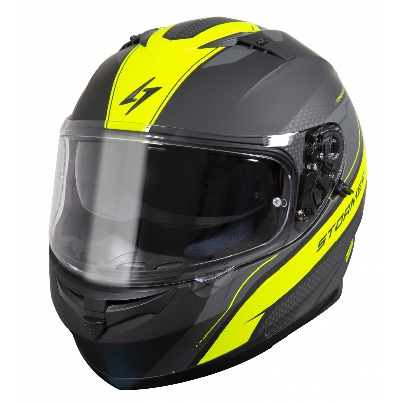 Integral Motorcycle Helmet Double Visor Stormer ZS 801 Black Yellow
