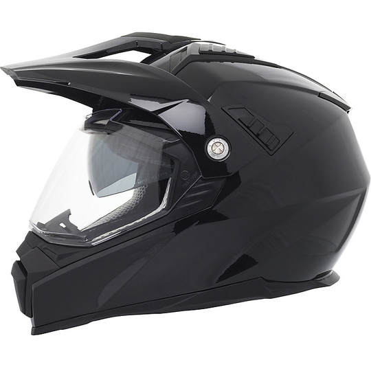 Integral Motorcycle Helmet Double Visor Touring Stormer TRAVELER Black