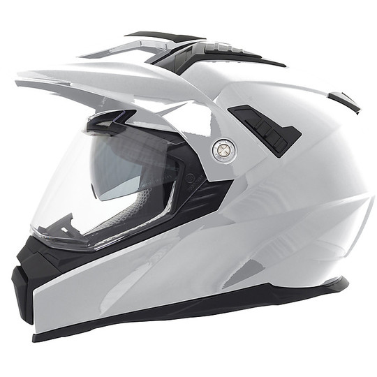 Integral Motorcycle Helmet Double Visor Touring Stormer TRAVELER White