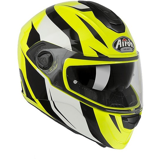 Integral Motorcycle Helmet Dual Visor Airoh ST301 TIDE Fluo Yellow