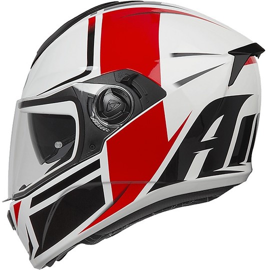 Integral Motorcycle Helmet Dual Visor Airoh ST301 WONDER Black Red Glossy