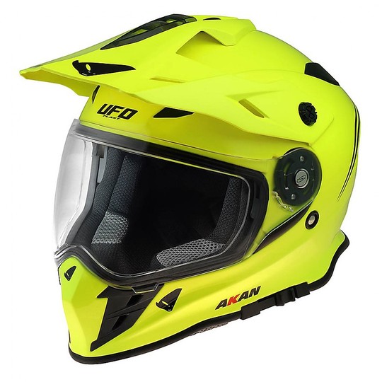 Integral Motorcycle Helmet Enduro Adventure Ufo AKAN Fluo Yellow