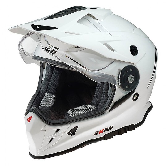Integral Motorcycle Helmet Enduro Adventure Ufo AKAN White