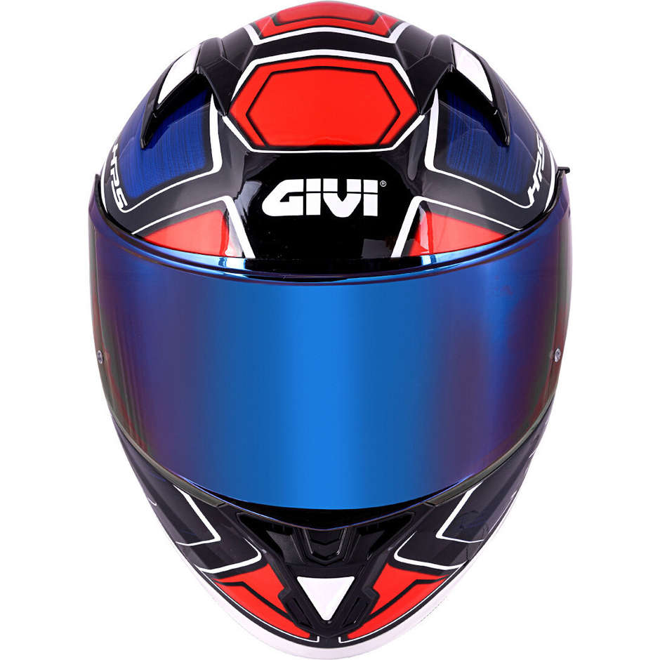 Integral Motorcycle Helmet Givi 50.6 Sport Deep Blue Red Double Visor