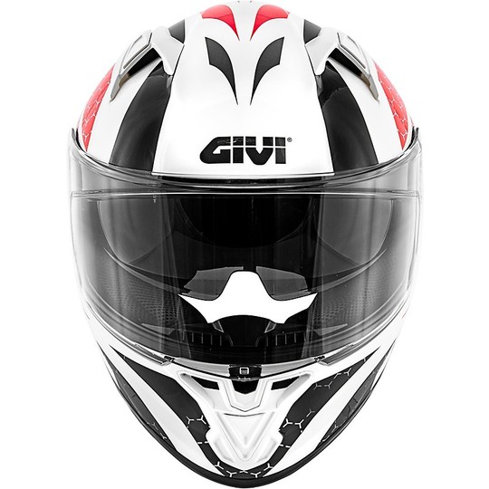 Integral Motorcycle Helmet Givi 50.6 STUTTGARD PERSEUS White Black Red
