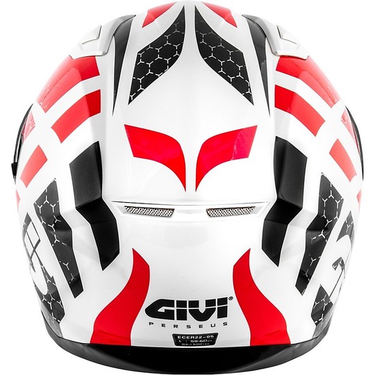 Integral Motorcycle Helmet Givi 50.6 STUTTGARD PERSEUS White Black Red
