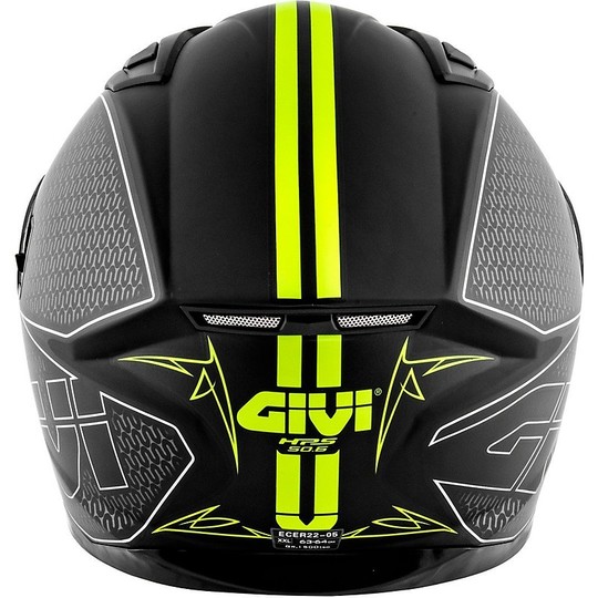 Integral Motorcycle Helmet Givi 50.6 STUTTGARD SPLINTER Matt Black Yellow