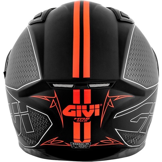 Integral Motorcycle Helmet Givi 50.6 STUTTGARD SPLINTER Matt Black Yellow