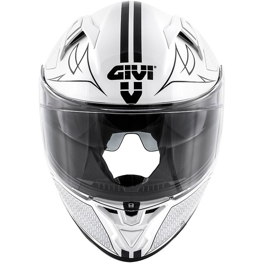 Integral Motorcycle Helmet Givi 50.6 STUTTGARD SPLINTER White Glossy Black