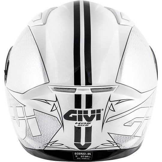 Integral Motorcycle Helmet Givi 50.6 STUTTGARD SPLINTER White Glossy Black