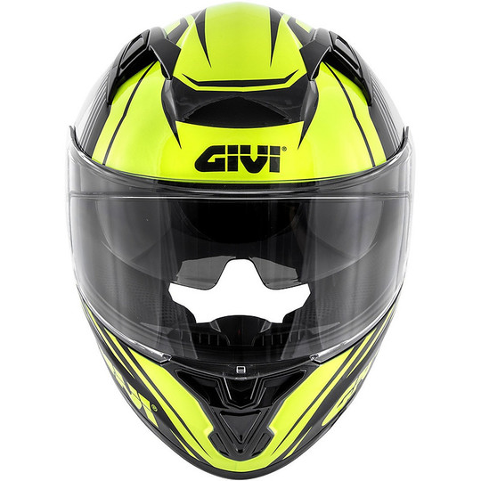 Integral Motorcycle Helmet Givi 50.6 STUTTGART Black Yellow Fluo