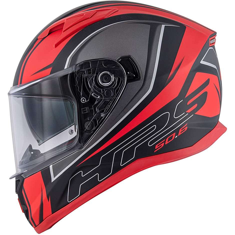 Integral Motorcycle Helmet Givi 50.6 Stuttgart Blades Matt Black Red