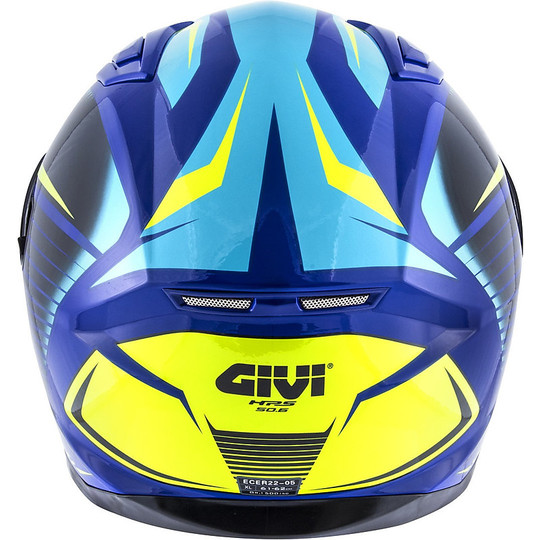 Integral Motorcycle Helmet Givi 50.6 STUTTGART Blue Yellow