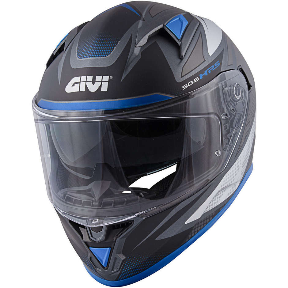 Integral Motorcycle Helmet Givi 50.6 Stuttgart Follow Black Matt Blue