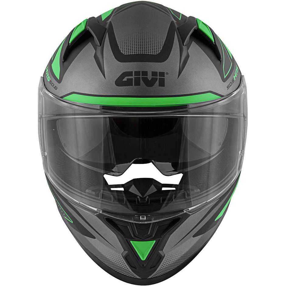 Integral Motorcycle Helmet Givi 50.6 Stuttgart Follow Black Matt Green