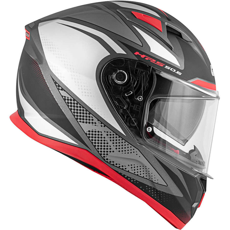 Integral Motorcycle Helmet Givi 50.6 Stuttgart Follow Black Silver Red