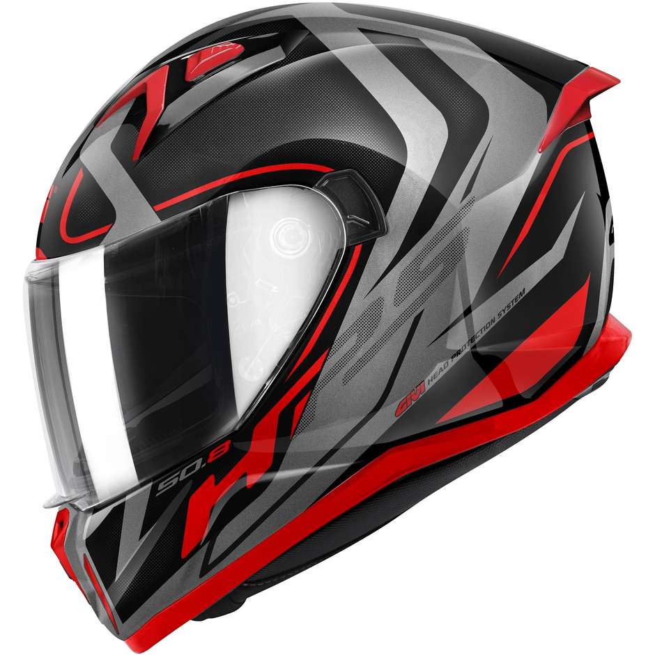 Integral Motorcycle Helmet Givi 50.8 RACER Black Titanium Red