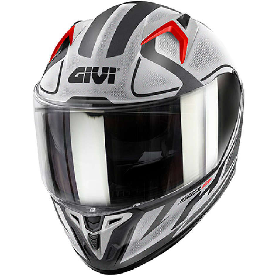 Integral Motorcycle Helmet Givi 50.8 RACER Matt Black Titanium Silver
