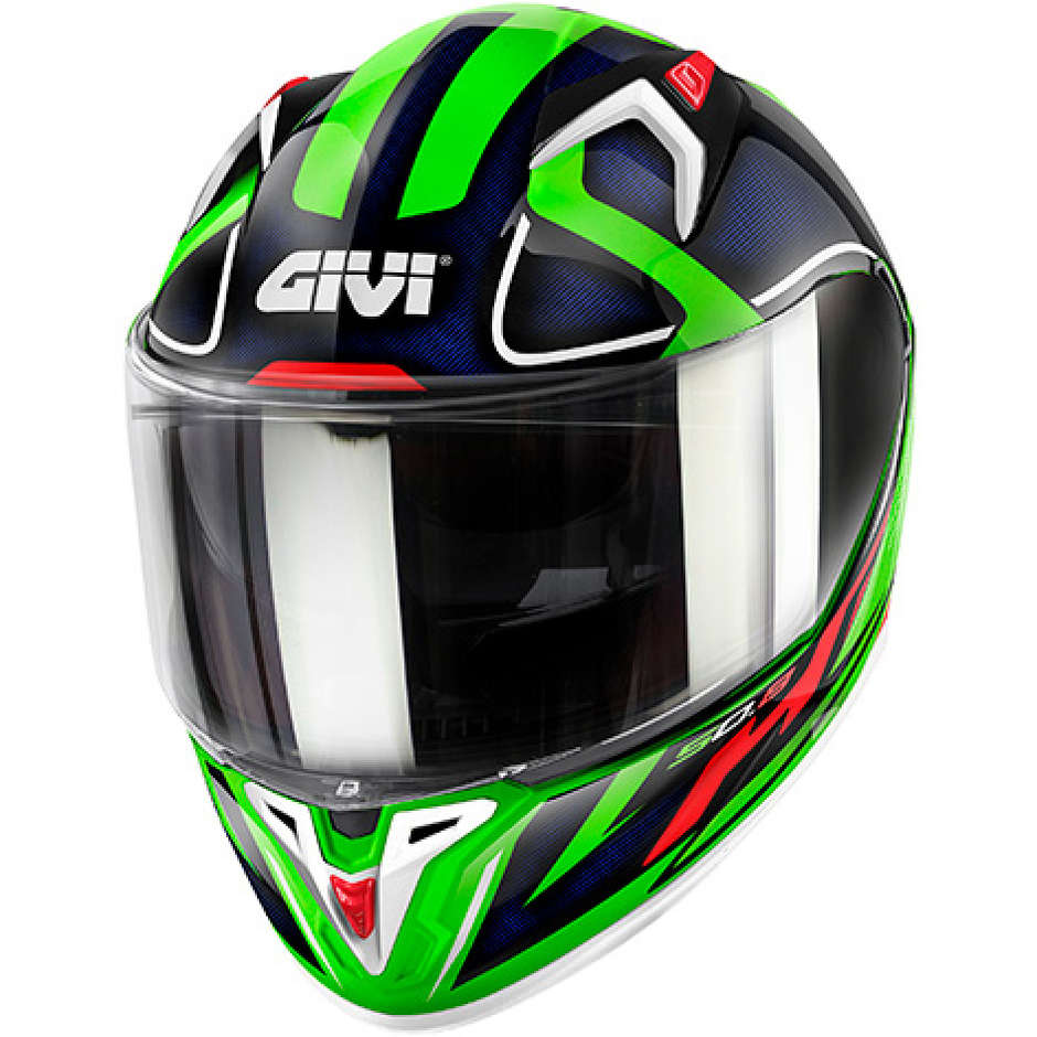 Integral Motorcycle Helmet Givi 50.8 RACER White Green Blue