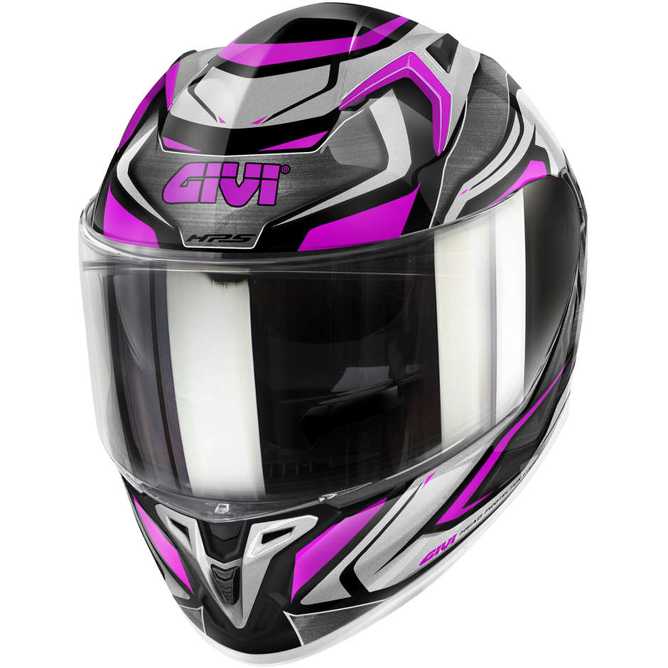 Integral Motorcycle Helmet Givi 50.9 ATOMIC Titanium Silver Pink
