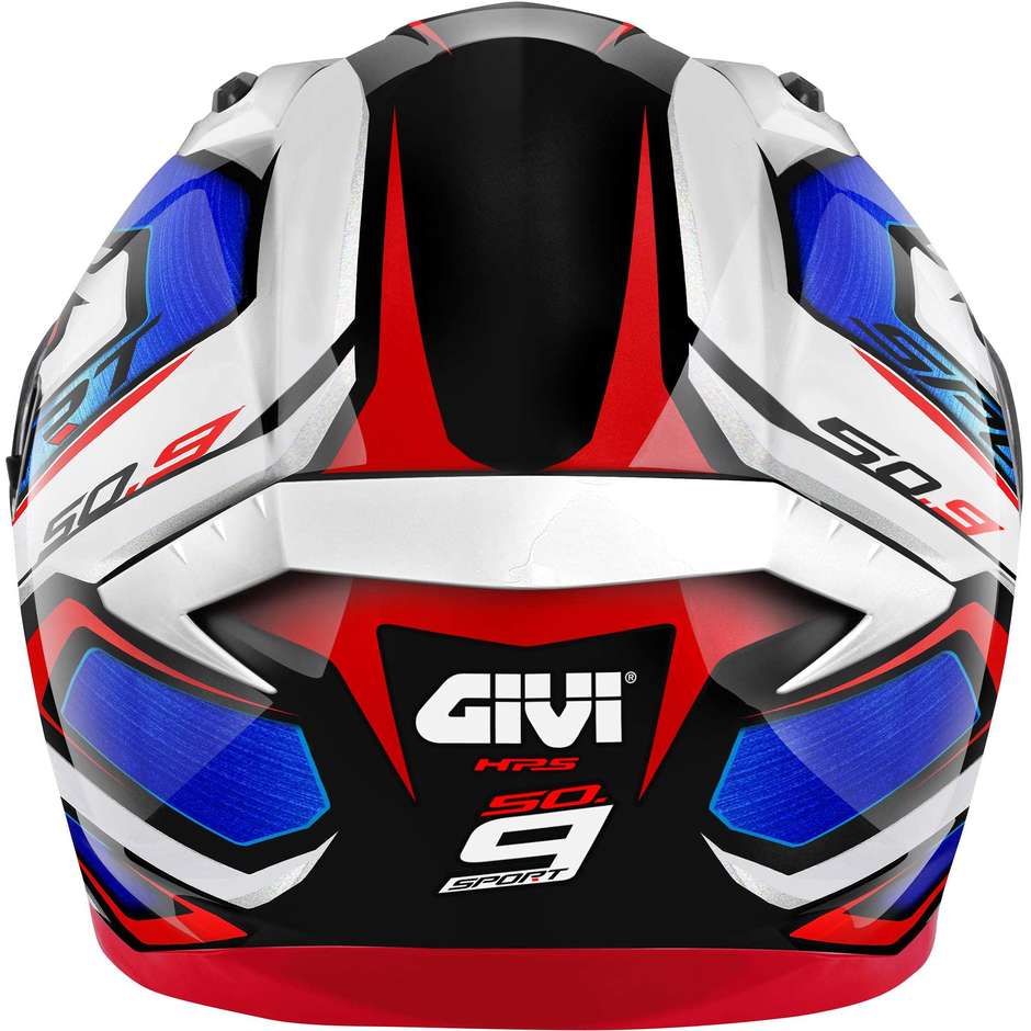 Integral Motorcycle Helmet Givi 50.9 ATOMIC White Blue Red