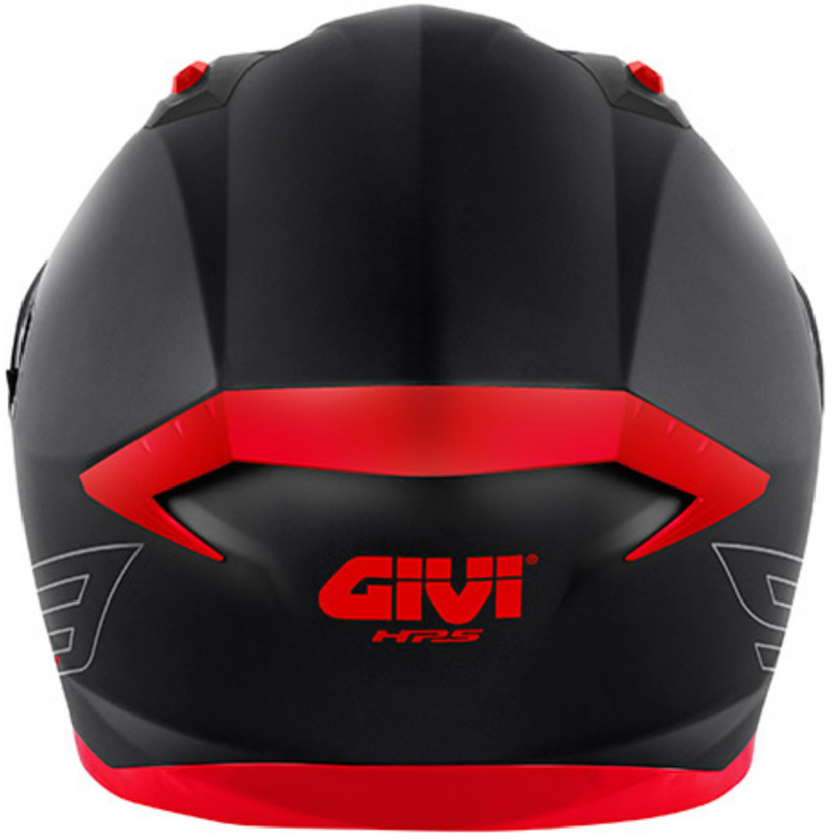 Integral Motorcycle Helmet Givi 50.9 SOLID Black Silver Red