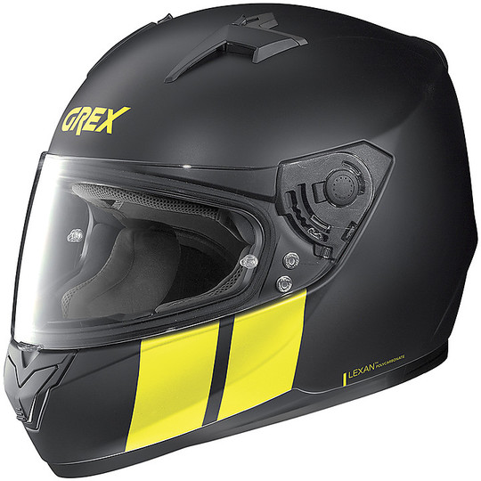 Integral Motorcycle Helmet Grex G6.2 Stripes 013 Matt Yellow Yellow