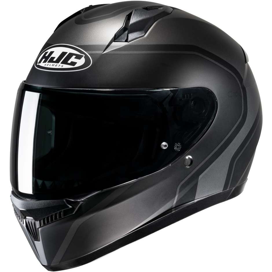 Integral Motorcycle Helmet Hjc C10 ELIE MC5SF Matt Black Gray