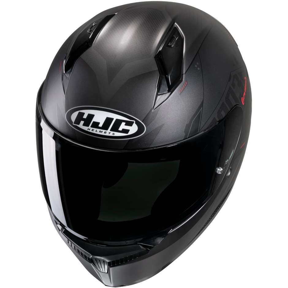 Integral Motorcycle Helmet Hjc C10 INKA MC1SF Matt Black Red