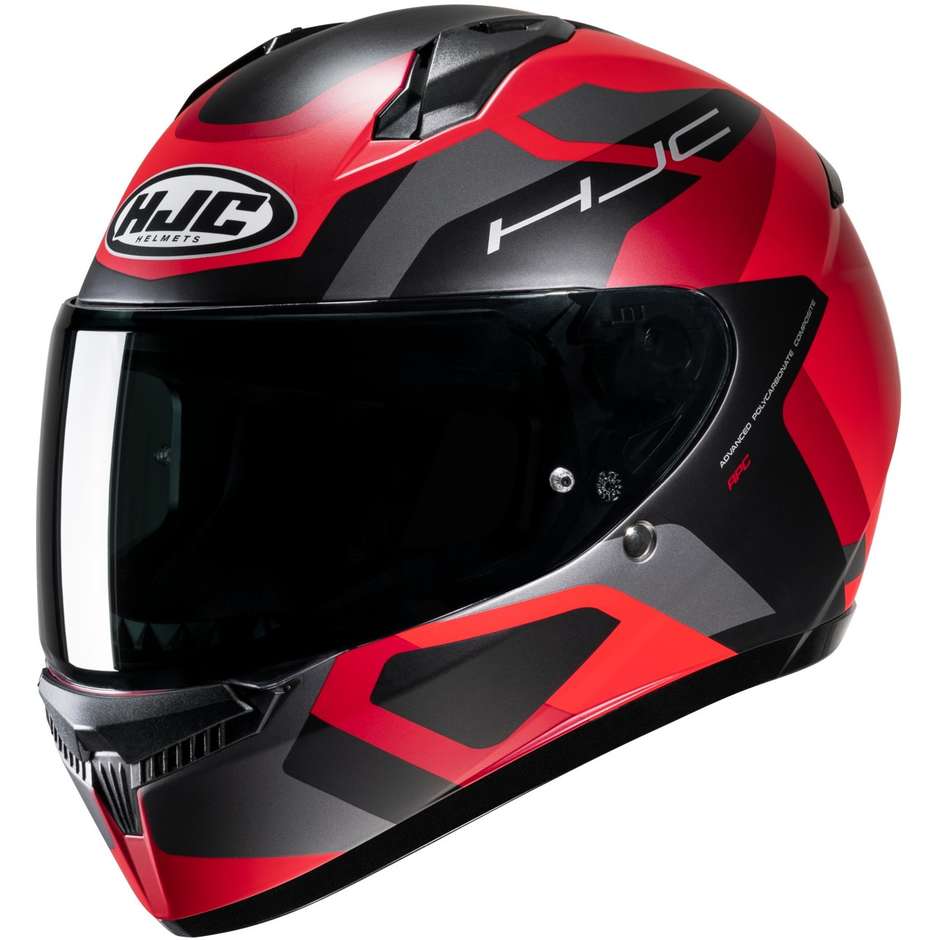 Integral Motorcycle Helmet Hjc C10 TINS MC1SF Matt Black Red