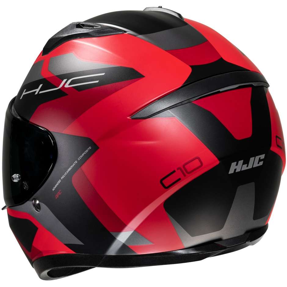 Integral Motorcycle Helmet Hjc C10 TINS MC1SF Matt Black Red