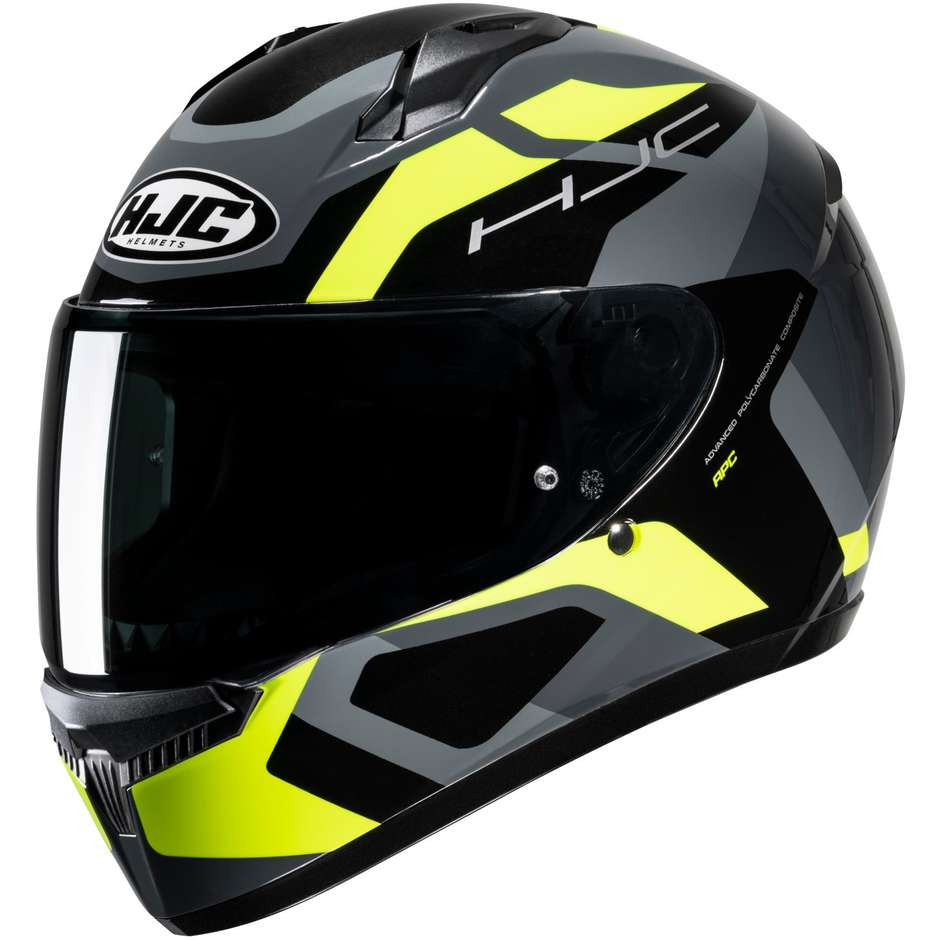 Integral Motorcycle Helmet Hjc C10 TINS MC3H Black Yellow Fluo