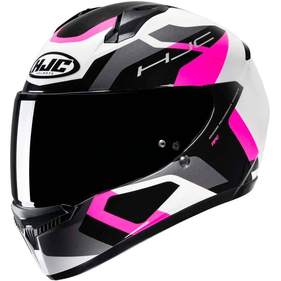 Integral Motorcycle Helmet Hjc C10 TINS MC8 Black Pink White
