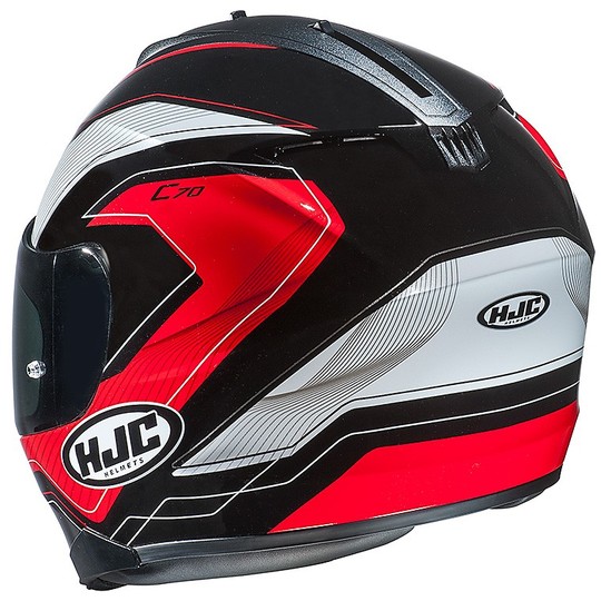Integral Motorcycle Helmet HJC C70 Double Visor Lianto MC1 Black Red