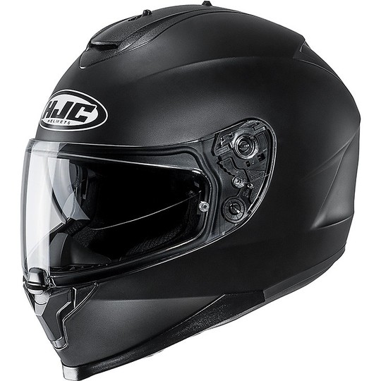 Integral Motorcycle Helmet HJC C70 Double Visor Matt Black