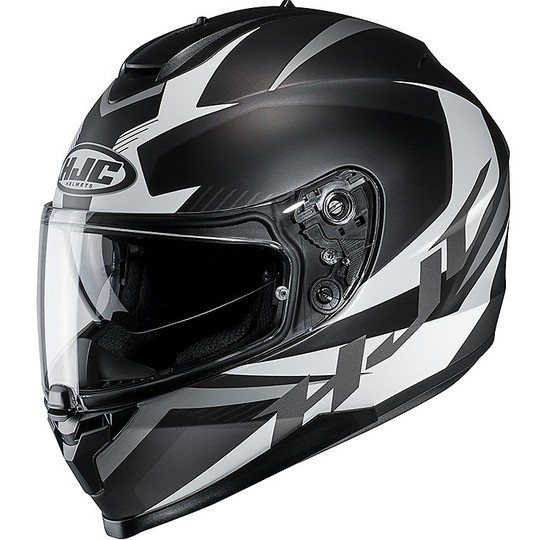 Integral Motorcycle Helmet HJC C70 Double Visor Troky MC5SF black Gray