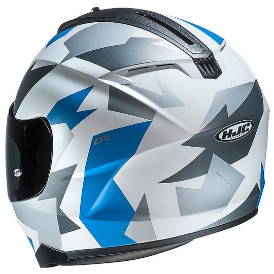 Integral Motorcycle Helmet HJC C70 Double Visor Valon MC5SF Black Gray