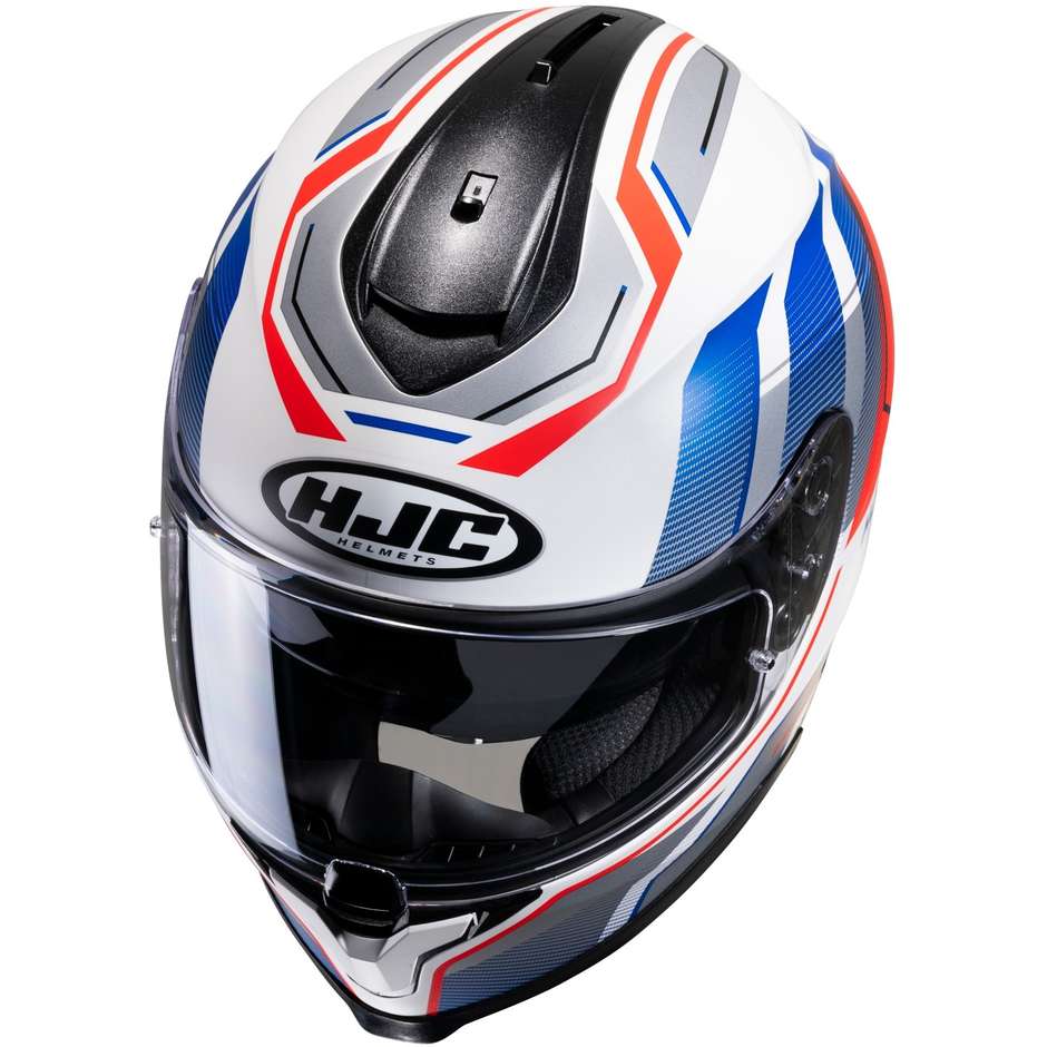 Integral Motorcycle Helmet Hjc C70 NIAN MC21SF White Blue Red Matt