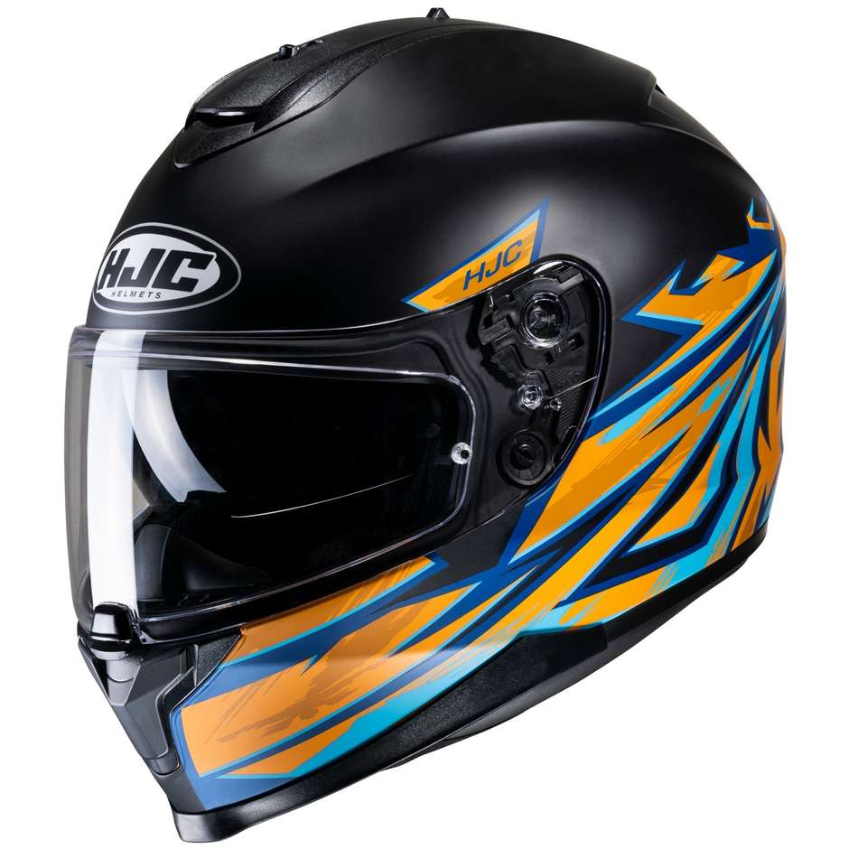 Integral Motorcycle Helmet Hjc C70 PENTAS MC27SF Matt Black Orange
