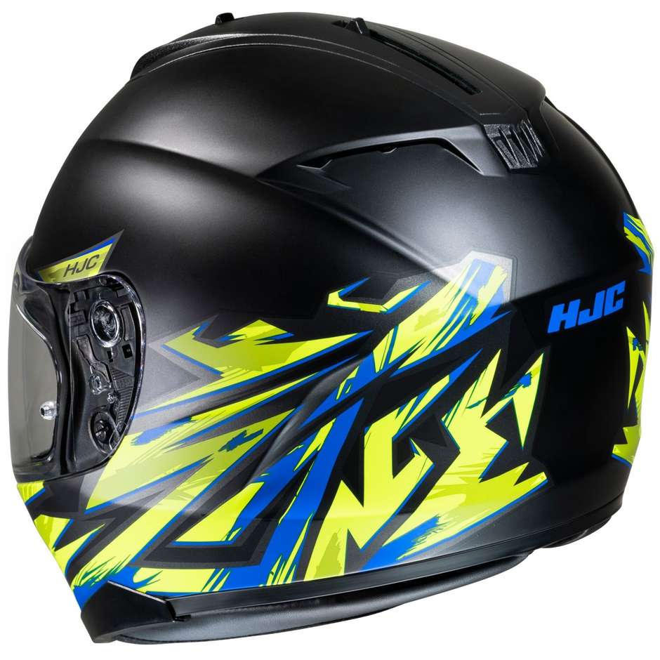 Integral Motorcycle Helmet Hjc C70 PENTAS MC3HSF Matt Black Fluo Yellow